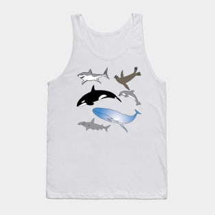 Marine Life Bliss, wildlife gifts, illustration, sea life Tank Top